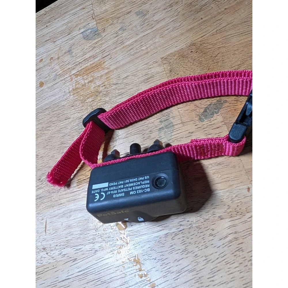PetSafe BC-103 OM Bark Control Collar Pink Nylon Strap Adjustable small dead bat